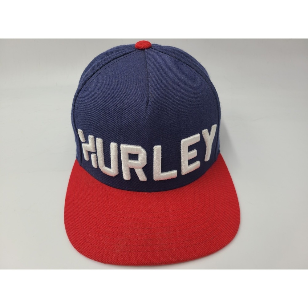 Hurley American Flag Brim Snapback Hat Cap Skate Skateboard Surf Men Women RWB